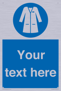 Custom Mandatory: Wear laboratory coat